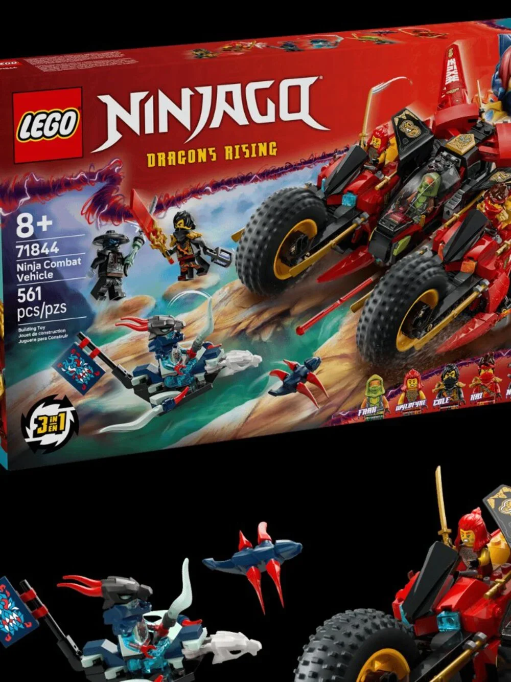 New & Sealed Lego NINJAGO Ninja Combat Vehicle 71844 - Retired & Collectible Set
